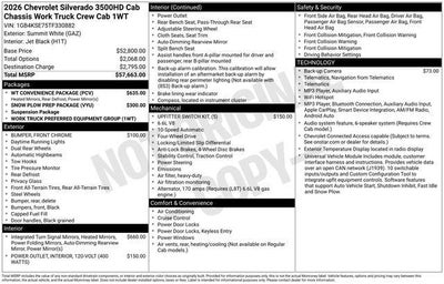 2026 Chevrolet Silverado 3500 HD CC Work Truck