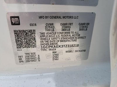 2026 Chevrolet Silverado 1500 Work Truck