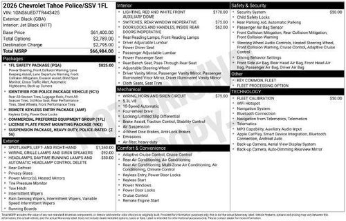 2026 Chevrolet Tahoe Commercial