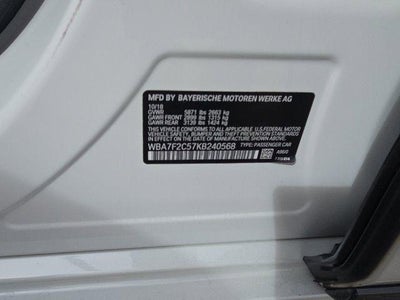 2019 BMW 750i xDrive 750i xDrive